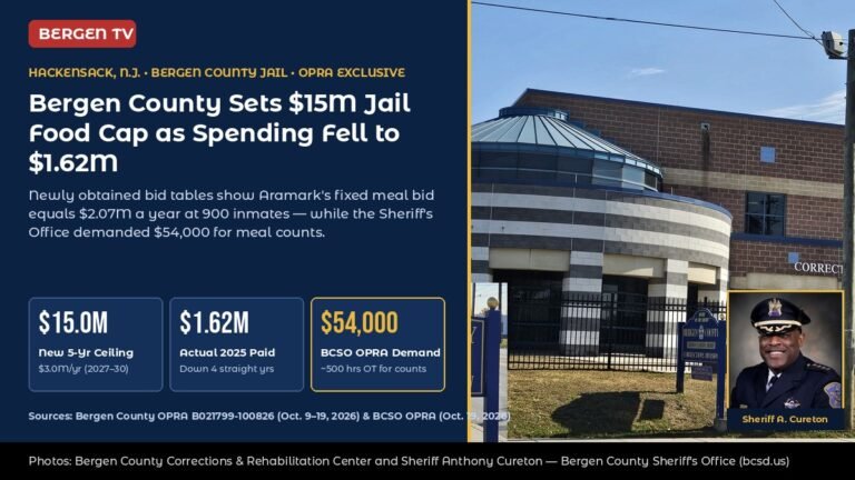 Bergen County Jail and Sheriff Anthony Cureton in Hackensack, N.J.