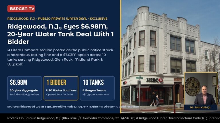 Downtown Ridgewood, N.J., and Ridgewood Water Director Richard Calbi Jr.